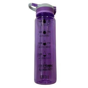 HydroMATE Purple Motivational Time Water Bottle 32 oz